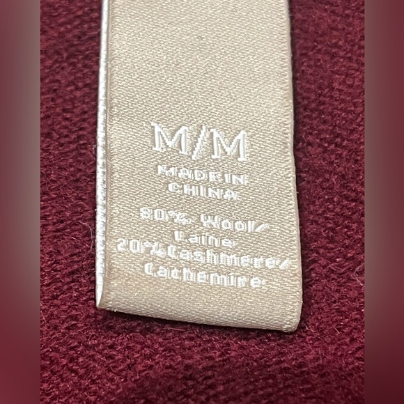 Banana Republic Removable Neck Cashmere/Wool blend Rich Red Sweater - Picture 8 of 11